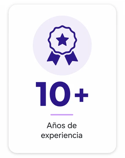 10+ años de experiencia